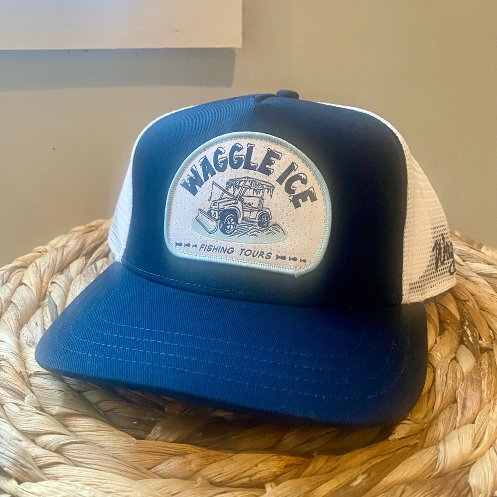 Navy and White Trucker Hat -